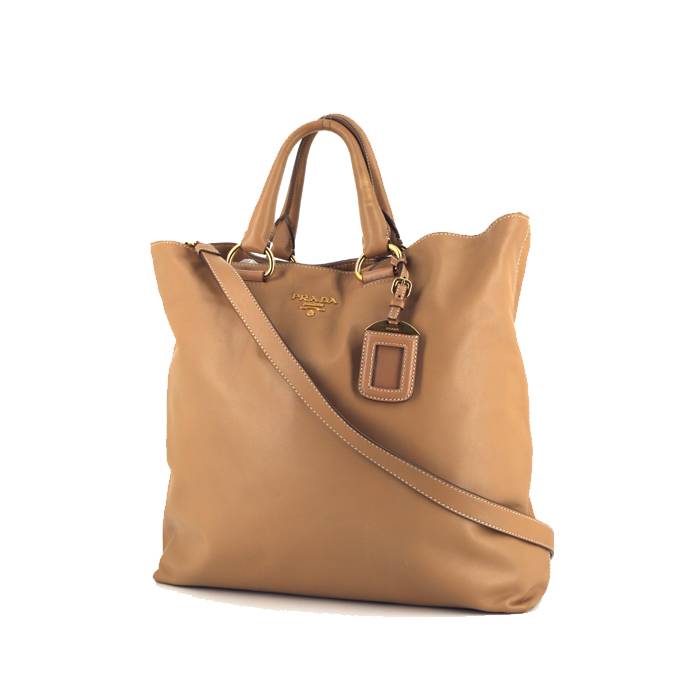 Prada Leather Hobo Bag In Neutral | ModeSens