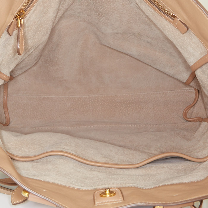 Bolso Cabás Prada en cuero beige - Detail D3