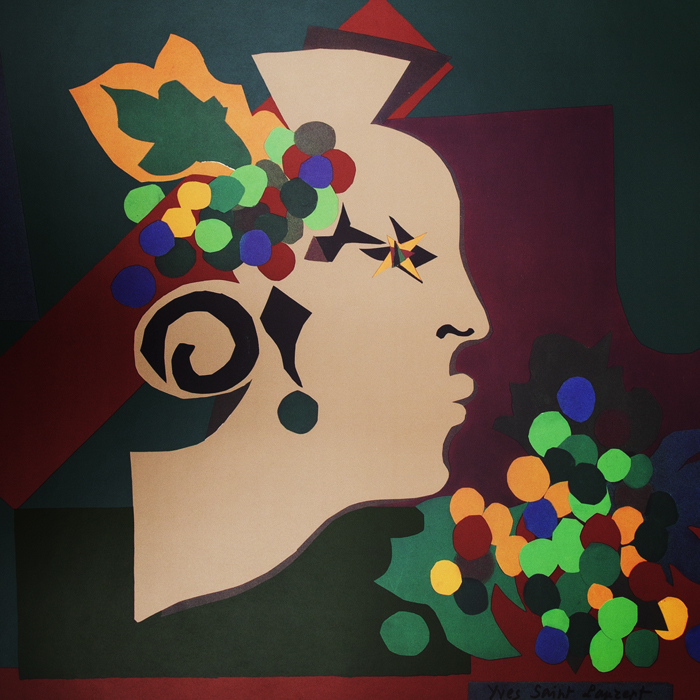 Yves Saint Laurent, "Les quatre Saisons", a set of four vintage posters realized at the occasion of the exhibition "Yves Saint Laurent : 25 years of Design", at the MET, New York, of 1983 - Detail D3