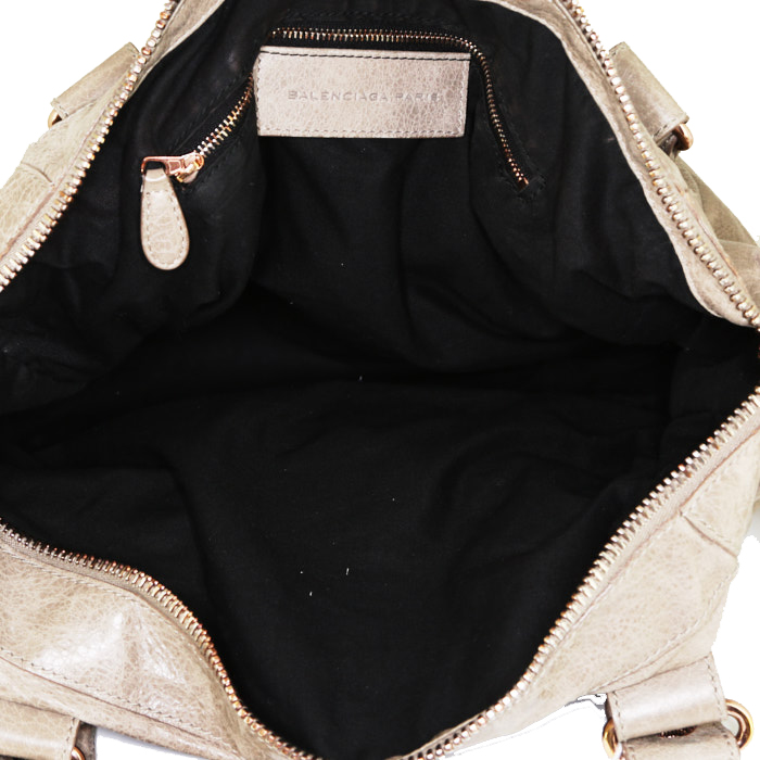 Borsa Balenciaga Work in pelle grigia - Detail D2