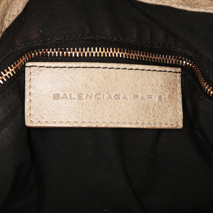 Borsa Balenciaga Work in pelle grigia - Detail D3
