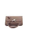 Hermes Kelly 25 cm handbag in grey epsom leather - 360 Front thumbnail
