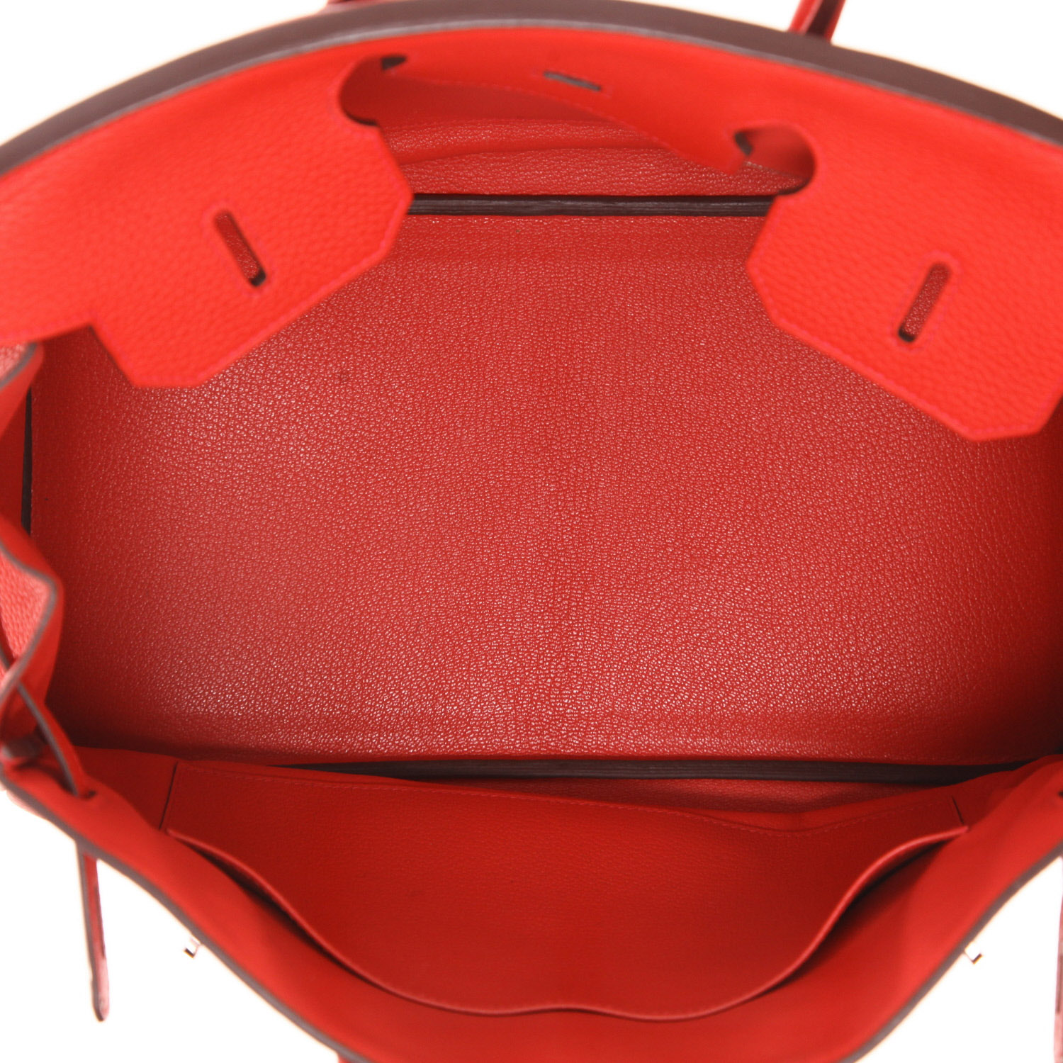 Hermès  Birkin 35 cm handbag  in red togo leather - Detail D3