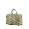 Gucci Hobbo shoulder bag in beige "sûpreme GG" canvas and blue leather - 00pp thumbnail
