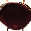 Sac cabas Louis Vuitton  Belmont en toile damier ébène et cuir marron - Detail D3 thumbnail