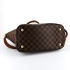Louis Vuitton  Belmont shopping bag  in ebene damier canvas  and brown leather - Detail D5 thumbnail