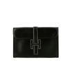 Hermes Jige pouch in black box leather - 360 thumbnail