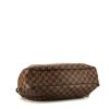 Louis Vuitton Evora handbag in ebene damier canvas and brown leather - Detail D5 thumbnail