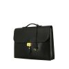 Hermès Sac à dépêches briefcase  in black grained leather - 00pp thumbnail