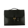 Hermès Sac à dépêches briefcase  in black grained leather - 360 thumbnail