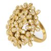 Anello Van Cleef & Arpels Socrate Bouquet,  oro giallo e diamanti - Detail D1 thumbnail
