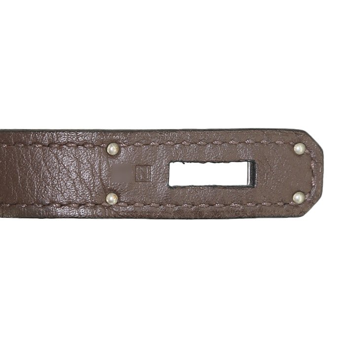 Hermes Birkin 35 cm handbag in brown Café togo leather - Detail D4