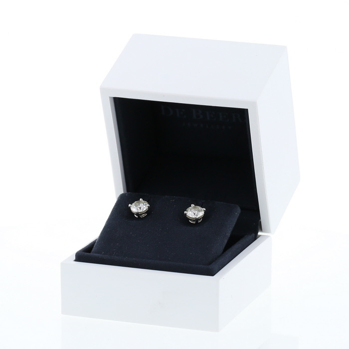 Pendientes De Beers en platino y diamantes - Detail D2
