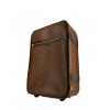 Valigia flessibile Louis Vuitton Pegase in tela a scacchi ebana e pelle marrone - 00pp thumbnail