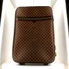 Valigia flessibile Louis Vuitton Pegase in tela a scacchi ebana e pelle marrone - 360 thumbnail