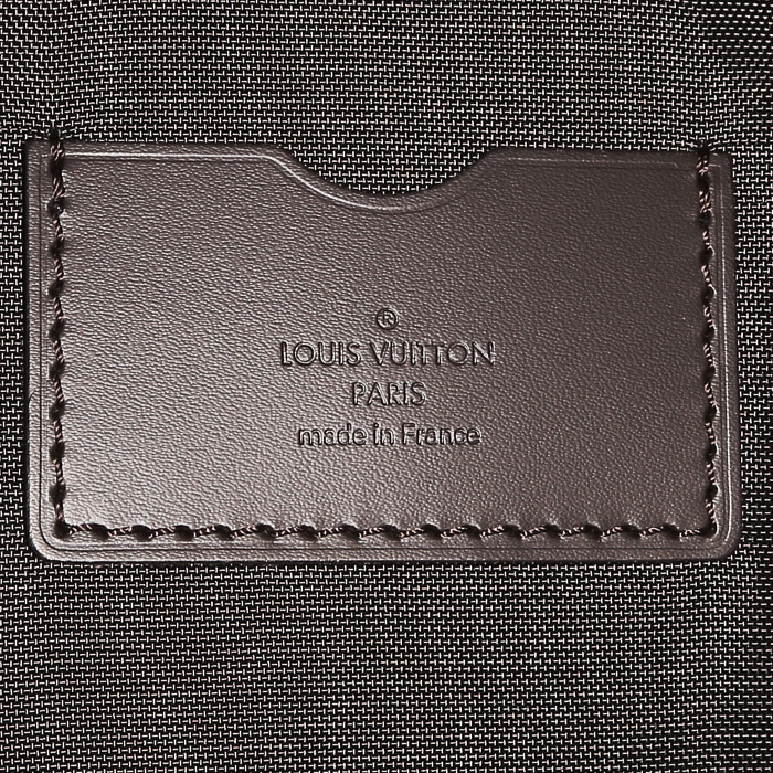 Valigia flessibile Louis Vuitton Pegase in tela a scacchi ebana e pelle marrone - Detail D3
