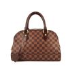 Louis Vuitton Duomo handbag in ebene damier canvas and brown leather - 360 thumbnail