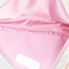 Pochette Dior Saddle in tessuto a monogramma Oblique rosa e pelle bianca - Detail D2 thumbnail