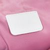 Pochette Dior Saddle in tessuto a monogramma Oblique rosa e pelle bianca - Detail D3 thumbnail