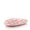 Pochette Dior Saddle in tessuto a monogramma Oblique rosa e pelle bianca - Detail D4 thumbnail