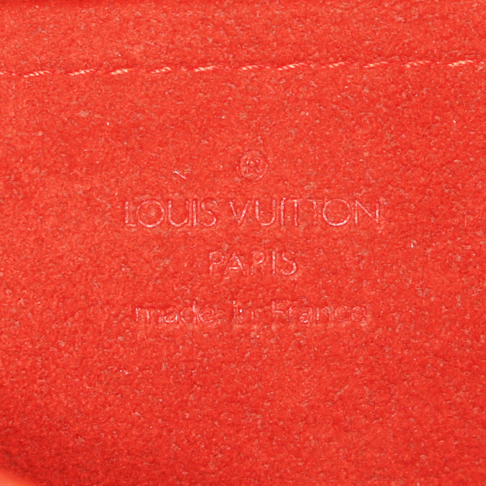 Sac à main Louis Vuitton Baguette en toile damier ébène et cuir marron - Detail D3