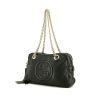 Gucci Soho handbag in black grained leather - 00pp thumbnail