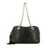 Gucci Soho handbag in black grained leather - 360 thumbnail