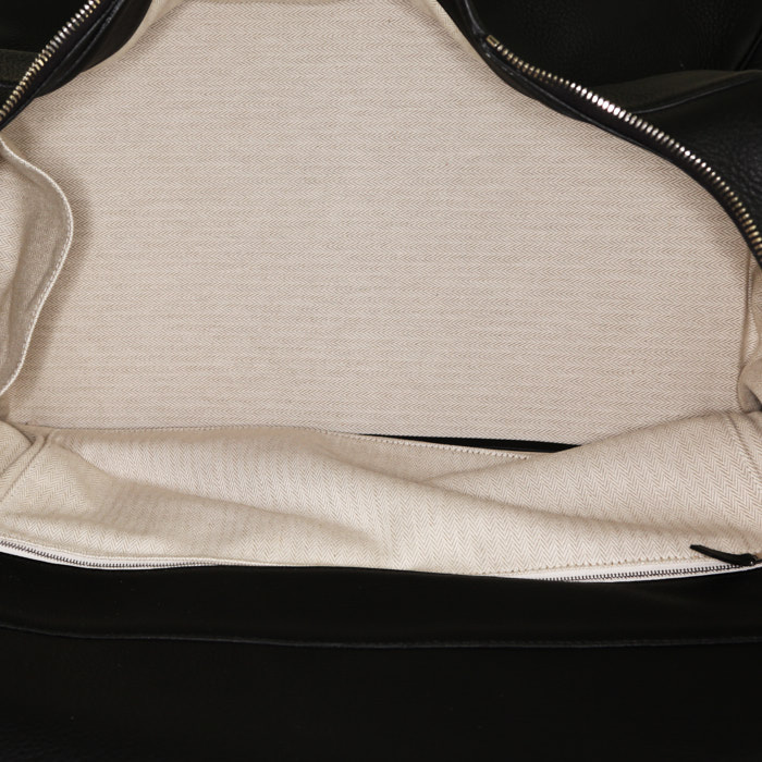 Borsa da viaggio Hermes Lindy in pelle togo nera - Detail D2