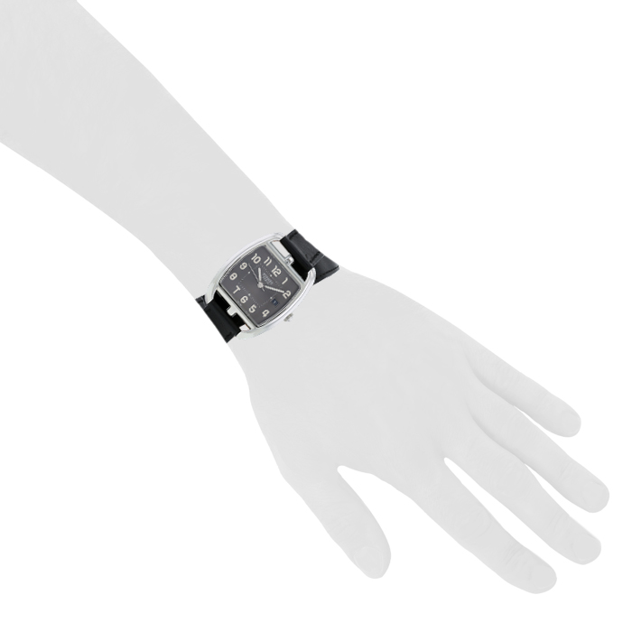 Hermès Cape Cod Tonneau watch in stainless steel Ref:  CT1.710 Circa  2010 - Detail D1