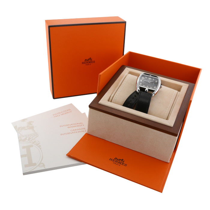 Reloj Hermès Cape Cod Tonneau de acero Ref :  CT1.710 Circa  2010 - Detail D2