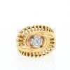 Vintage ring in yellow gold,  white gold and diamond - 360 thumbnail