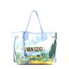 Louis Vuitton Neverfull medium model shopping bag Jeff Koons Van Gogh in canvas and blue leather - 360 thumbnail