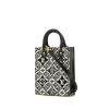 Louis Vuitton Sac Plat small model shoulder bag in black, white and blue monogram canvas and black leather - 00pp thumbnail