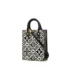 Sac bandoulière Louis Vuitton Sac Plat petit modèle en toile monogram enduite noire blanche et bleue et cuir noir - 00pp thumbnail