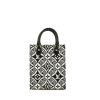 Louis Vuitton Sac Plat small model shoulder bag in black, white and blue monogram canvas and black leather - 360 thumbnail