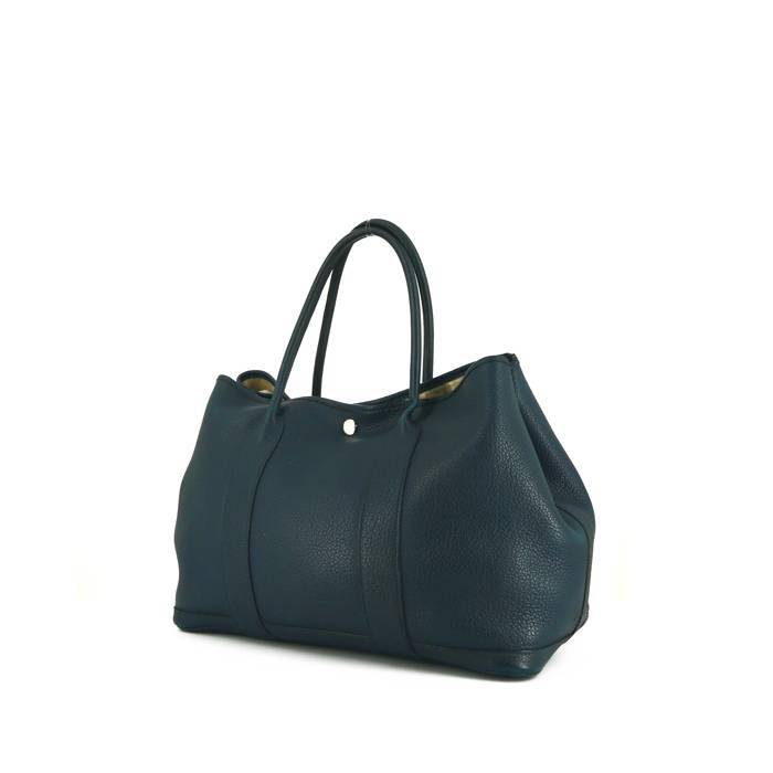 Hermes Garden Party Bag Togo Leather In Black