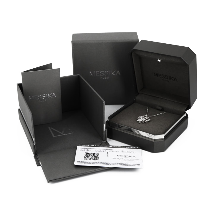 Messika Desert Bloom necklace in white gold and diamonds - Detail D2