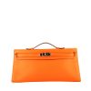 Hermès Kelly Cut pouch in orange Swift leather - 360 thumbnail