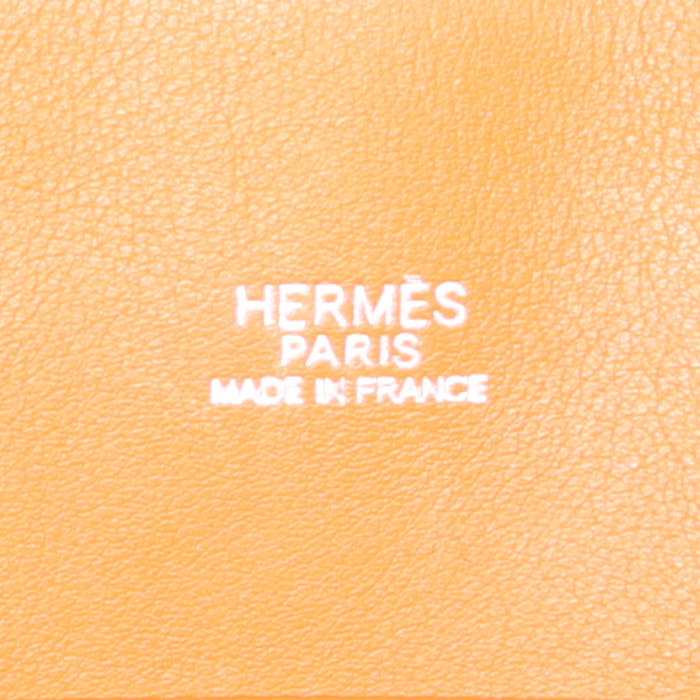 Hermès Kelly Cut pouch in orange Swift leather - Detail D3