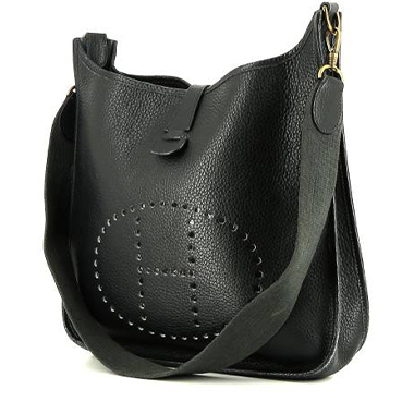 Hermes Hobo Bag Tasche Evelyne 29 Clemence Schwarz leather Leder