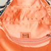 Sac Fendi Baguette en toile bicolore noire et blanche et lézard orange - Detail D2 thumbnail