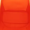 Hermès Cabag shopping bag in orange canvas and brown Hunter cowhide - Detail D3 thumbnail