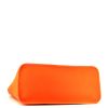 Hermès Cabag shopping bag in orange canvas and brown Hunter cowhide - Detail D5 thumbnail