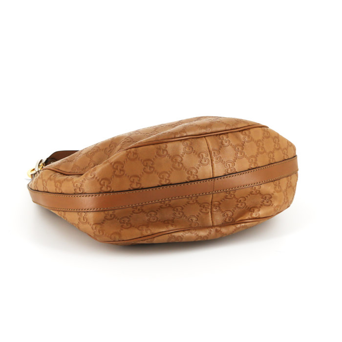 Sac à main Gucci en cuir monogram gold - Detail D4