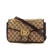 Gucci GG Marmont small model shoulder bag in beige monogram canvas and black leather - 360 thumbnail