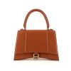 Balenciaga Hourglass shoulder bag in brown leather - 360 thumbnail