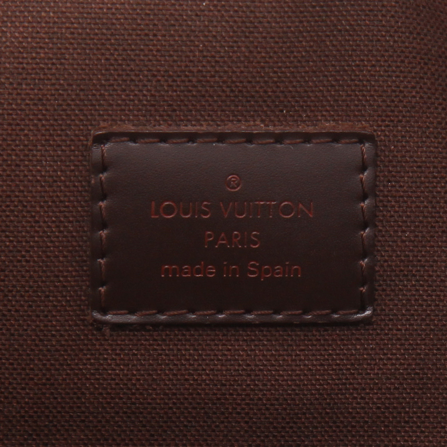Louis Vuitton  Brooklyn shoulder bag  in ebene damier canvas  and brown leather - Detail D2