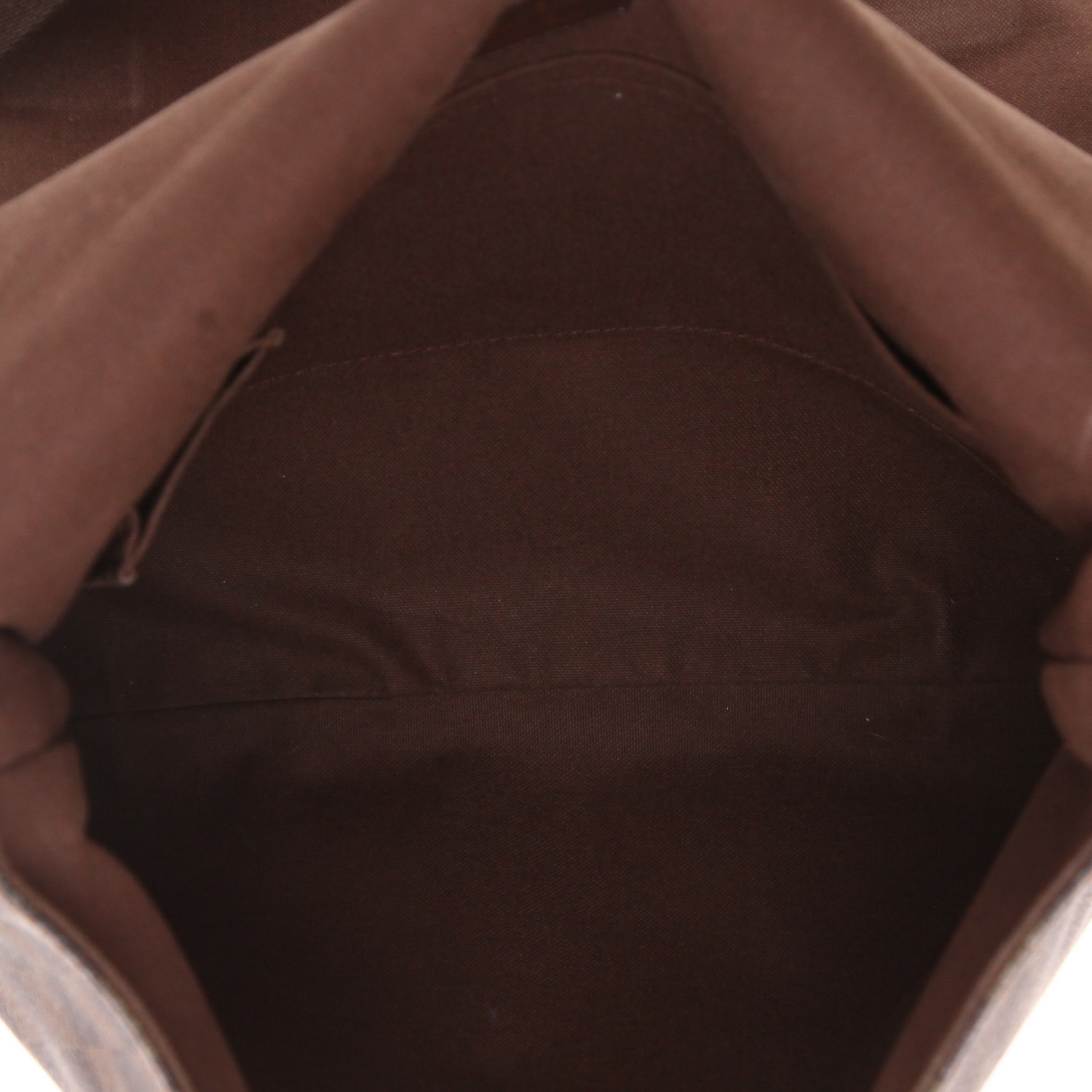 Borsa a tracolla Louis Vuitton  Brooklyn in tela a scacchi ebana e pelle marrone - Detail D3