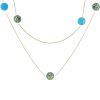 Dior Rose des vents long necklace in yellow gold,  turquoise and diamonds - 00pp thumbnail