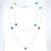 Dior Rose des vents long necklace in yellow gold,  turquoise and diamonds - 360 thumbnail